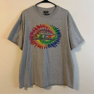 Vintage 90’s Y2K Harley Davidson Tee Bartels Los Angeles Gray Shirt Sz XL.